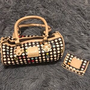 Elle Black and White Polka Dot Mini Bag Set